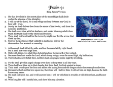 Psalm 91 with illustration by Nancy Cupp