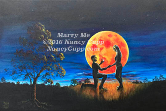 MARRY ME by Nancy Cupp.  Acrylic painting. ©Nancy Cupp.  All rights reserved.