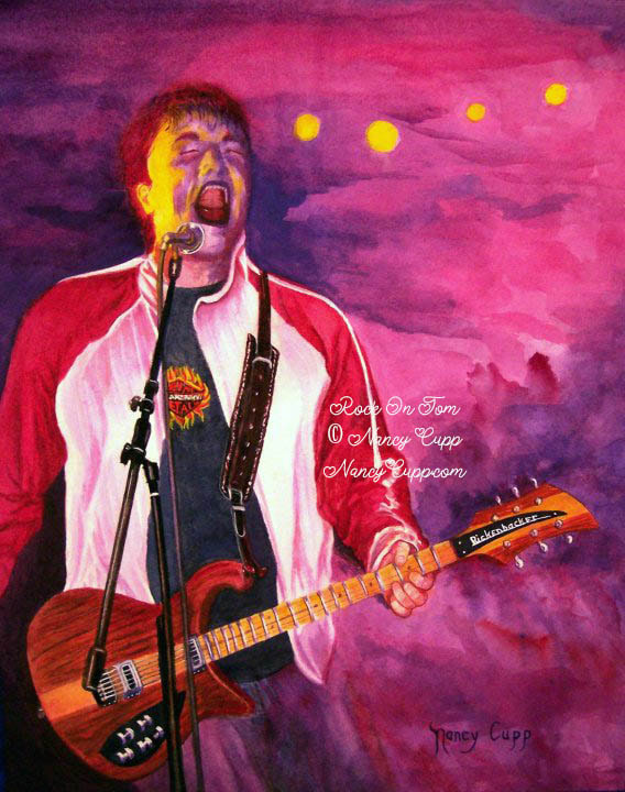 ROCK ON TOM by Nancy Cupp.  Watercolor.
©Nancy Cupp.  All rights reserved.