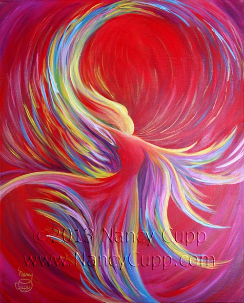 ANGEL DANCE acrylic painting by Nancy Cupp